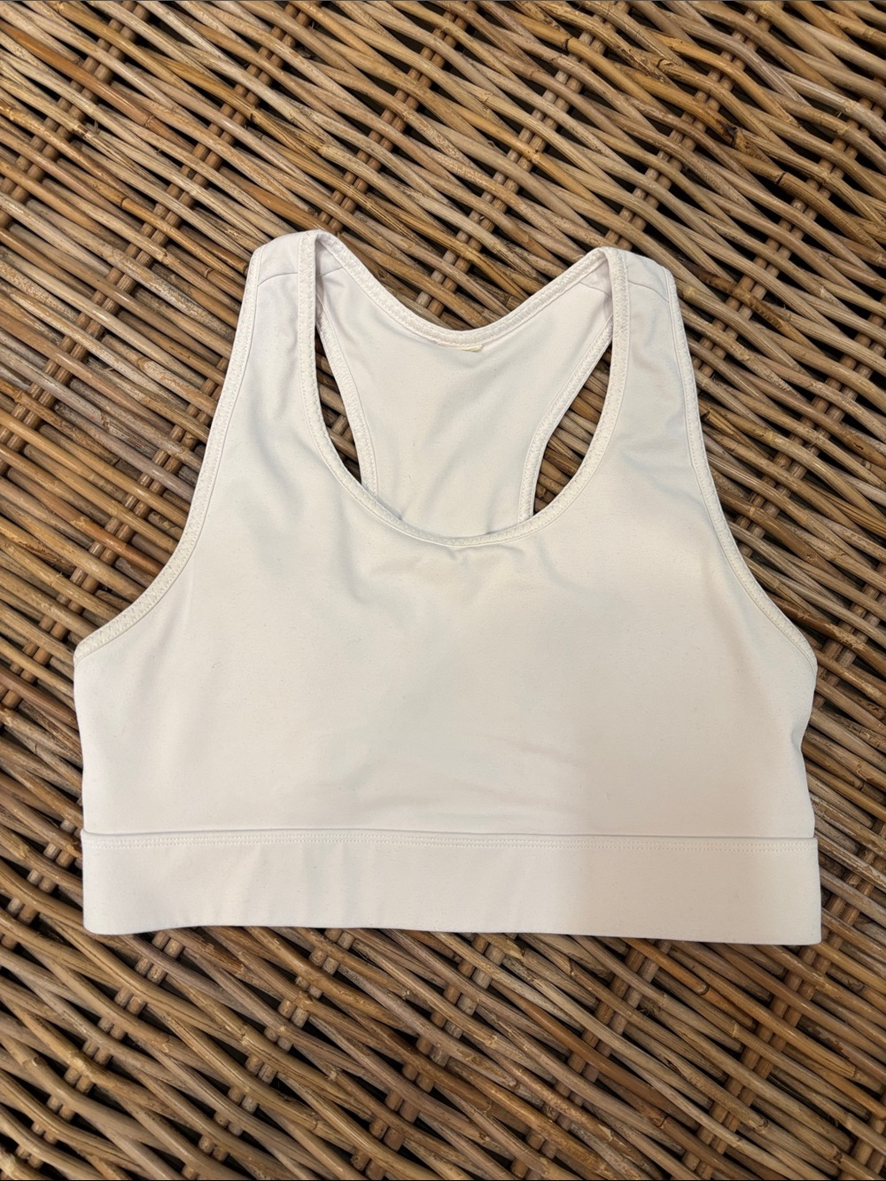 Fabletics white Racerback Sports Bra